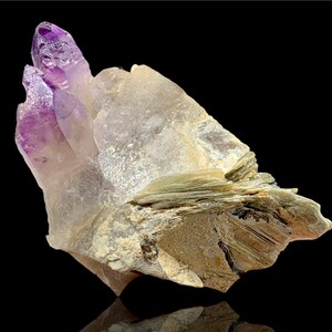 54 Gramm super Qualität, schöne Amythst Stufe mit hübschen Rauchquarzmäusen aus Afghanistan