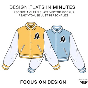 Varsity Jacket Vector Mockup, Fully Editable Illustrator File, Fashion ...