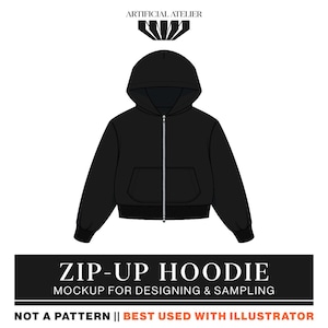 Zip-Up Hoodie Vector Mockup