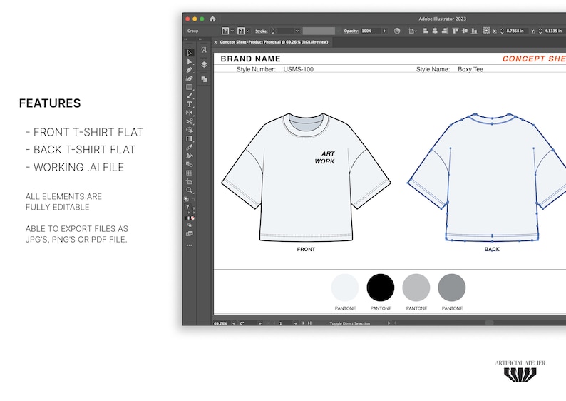 Oversized T shirt Vector Template Streetwear Boxy Tee Etsy Oversized T shirt Vector Template Streetwear Boxy Tee Etsy