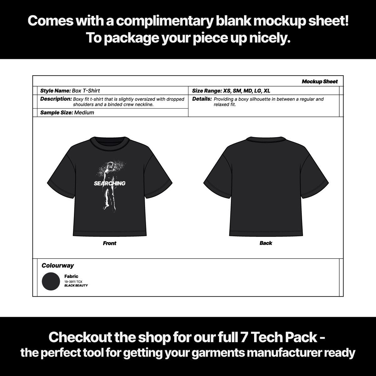 Streetwear Mockups Vector Bundle, Fashion Design Tech Pack Template ...