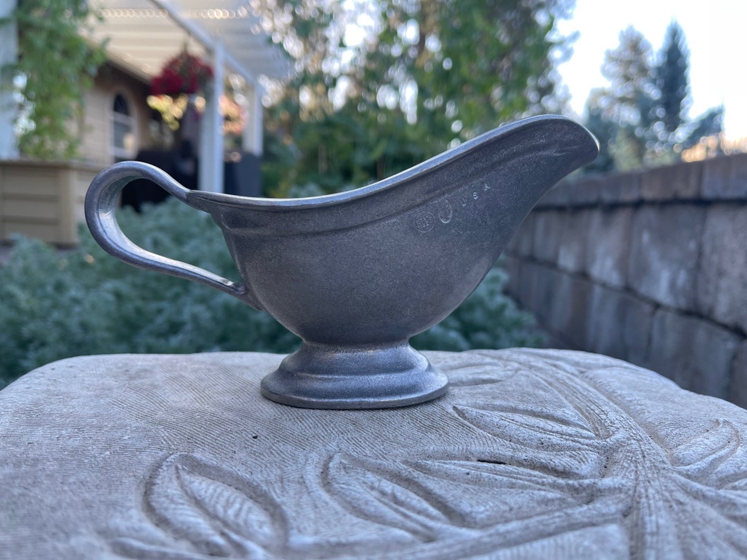 Vintage RWP Pewter Gravy Boat Etsy