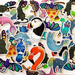 Mix and Match – Scegli 3 adesivi a scelta / Pacchetto adesivi scontati I Adesivi in vinile, illustrazioni digitali disegnate a mano, decalcomanie per laptop e diari