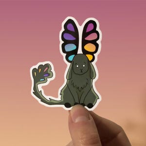 Lepomira - Sticker mignon - Sticker vinyle mat coloré, art vectoriel, illustration numérique dessinée à la main, sticker pour ordinateur portable et journal