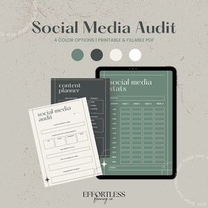 Social Media Audit Template, Social Analytics Template, Marketing analytics, Social Media Management, Social Manager, PDF, Instant Download