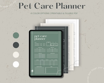 Pet Planner Digital Template for Goodnotes Ipad, Printable Letter PDF, Pet Information, Vet Appointments, Medication Tracker, Pet Care Log