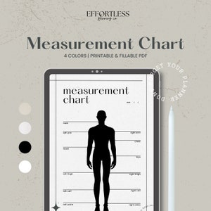 Body Measurements Tracker, 8 Week Body Transformation, Workout Progress, Before and After, Fitness Progress Sheet, A4/Letter Size