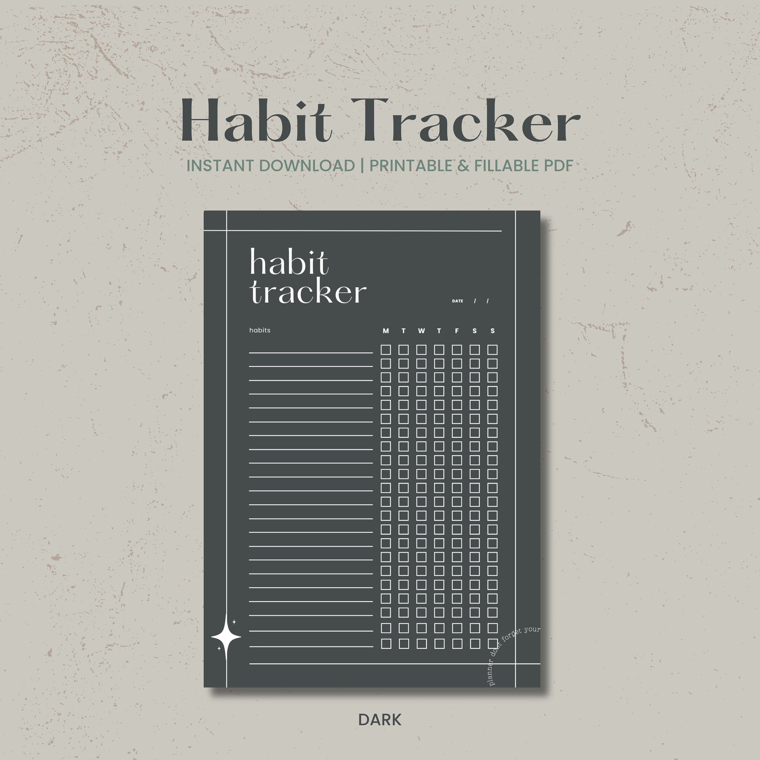 Weekly Habit Tracker, Routine Digital Planner Template for Goodnotes on ...