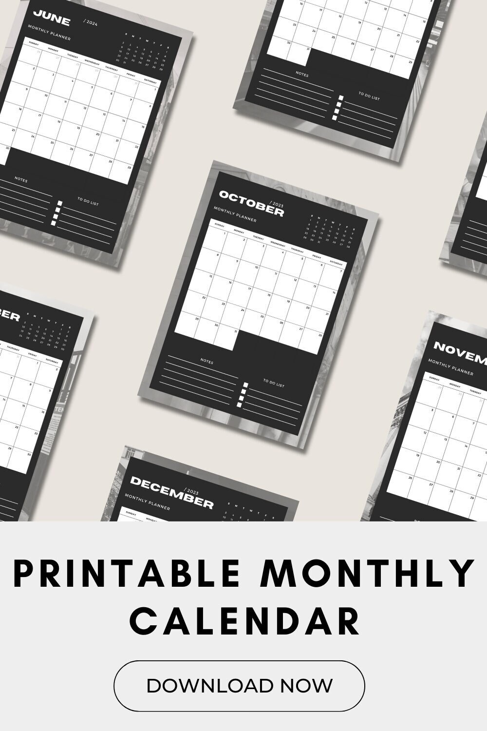 20232024 Calendar Printable Aesthetic Minimalist Calendar Etsy UK