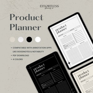 New Product Planner Printable, Product Development, Product Launch, Business Planner, A4/Letter Size, Instant Download PDF