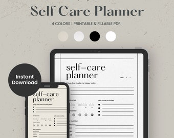 Self Care Planner Printable, Self-Care Journal, Daily Planner, Wellness Planner, Self-Care Kit, Instant Download PDF
