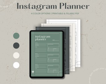 Instagram Planner Printable, Social Media Planner, Instagram Post Planner, Instagram Strategie, Instant Download PDF