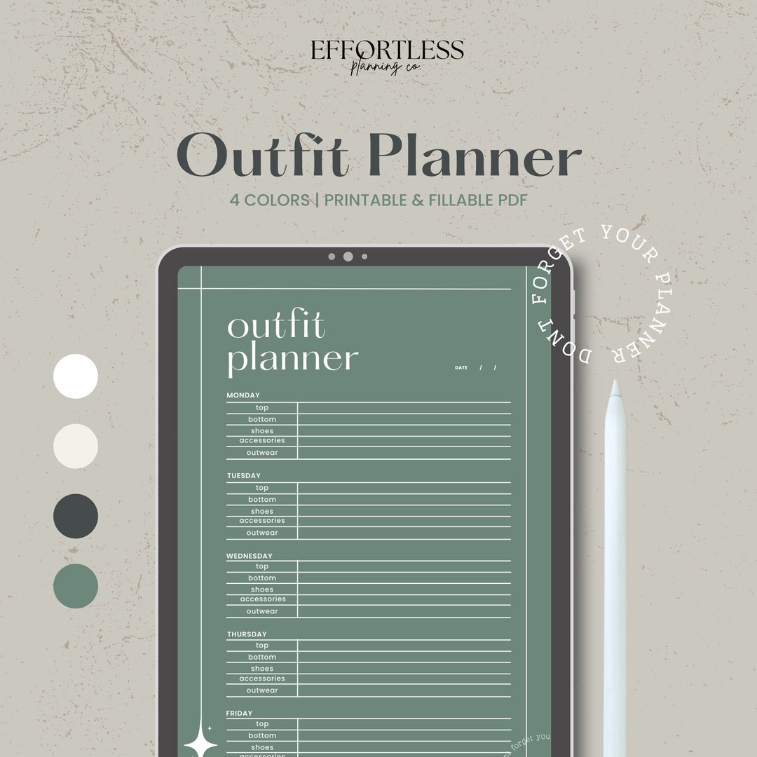 Outfit Planner Wardrobe Planner Digital and Printable Templates Capsule Outfit Planner Wardrobe Planner Digital and Printable Templates Capsule