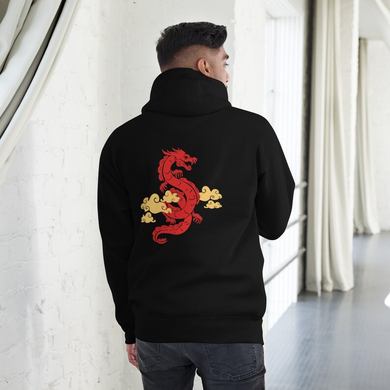 Red Oriental Chinese Dragon Men's Golf Shirts