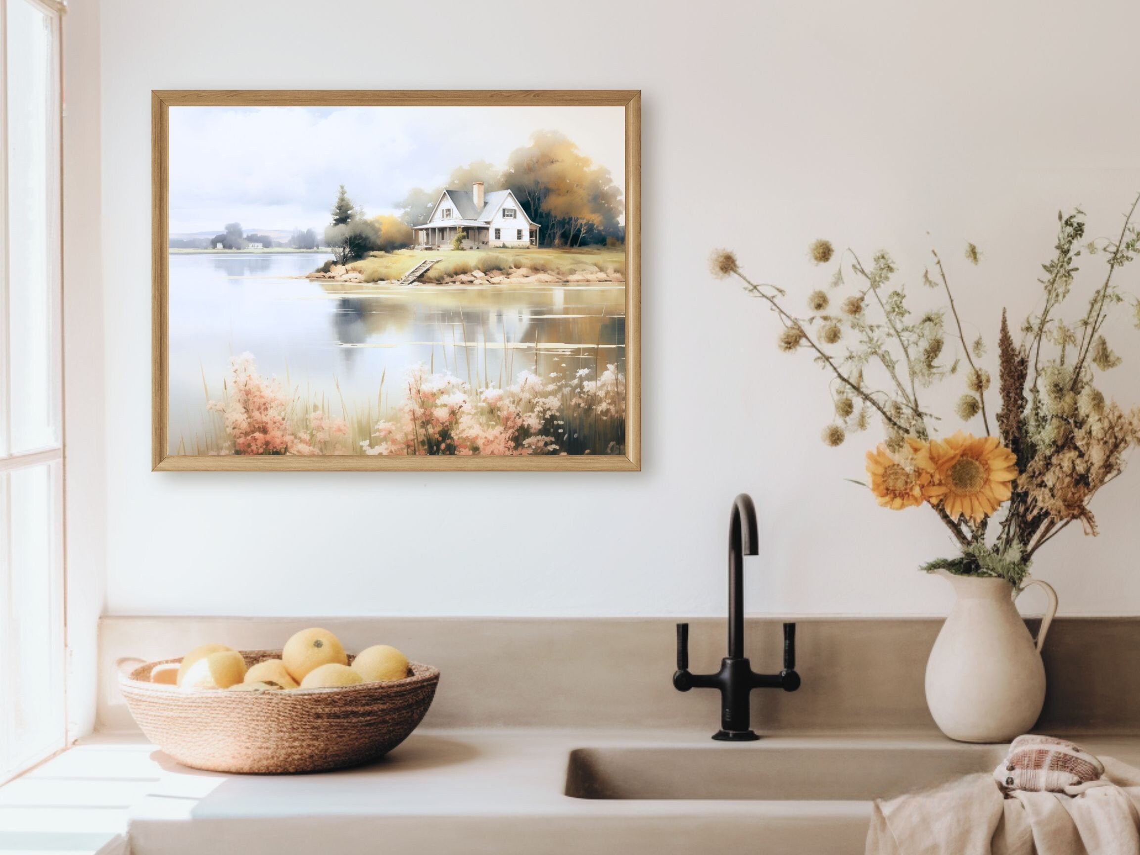 As for Me and My House Gallery, Christian Vintage Wallart, Digital Download, Inspirational