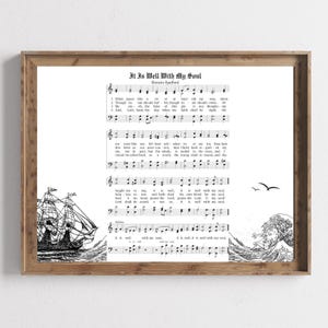 It is well with my soul, Hymn Wall Art, Hymn Art, Printable Hymn, Christian Art, Printable Sheet Music, Christian Song, Downloadable Print