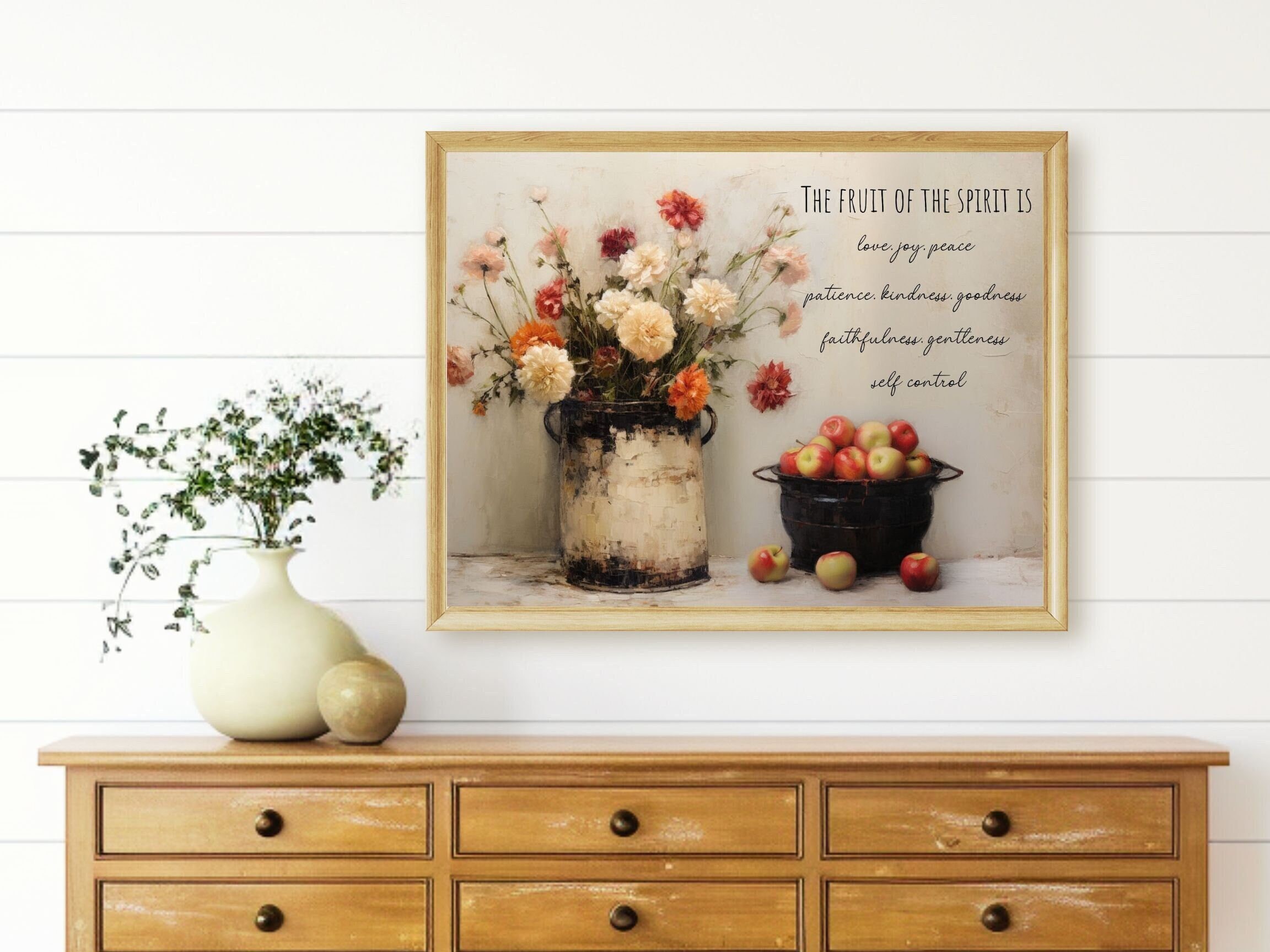 Art Print, Fruit of the Spirit Wall Art, Christian Art, Scripture Art