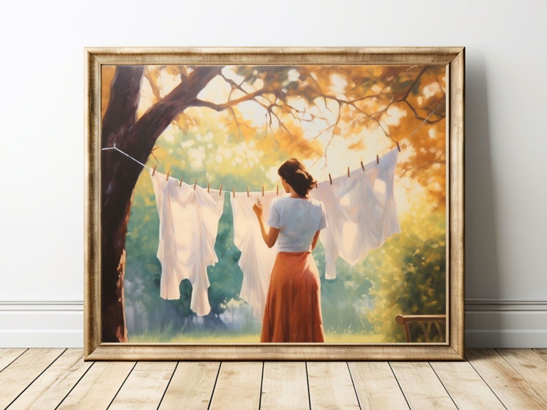 Laundry Room Art, Vintage Laundry Print, Mud Room Wall Art