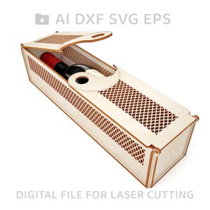 246-wijnkistvector voor CNC svg-vectorbestand, vectorgesneden bestand, cnc-bestand, cnc-patroon, wijnkist, wijnstokdoos, wijngeschenkdoos, wijnhouder - L249
