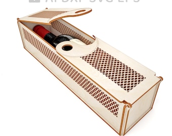 246-Wine box vector for CNC svg vector file, vector cut file, cnc file, cnc pattern,Wine box, Vine box, Wine gift box, wine holder -  L249