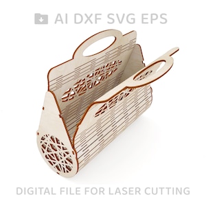 125-houten handtas Moederdag lasergesneden bestand, lasermodel, vectorgesneden bestand, digitale vectorkunst, cnc-bestand, instant download svg ai - L125