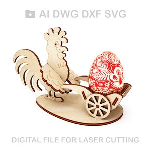 Easter Basket laser cut file, Easter Box laser model, vector cut file, digital vector art, cnc file, cnc pattern, instant download -  L551