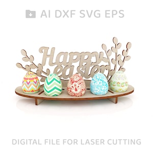555-Osterhasenkorb Laserschnittdatei, Osterhasenbox Lasermodell, Vektorschnittdatei, digitale Vektorkunst, cnc, sofortiger Download - L555