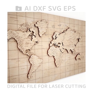 052-Vetor de quebra-cabeça de continentes para arquivo vetorial CNC svg, arquivo de corte vetorial, arte vetorial digital, cnc, arquivo cnc, padrão cnc, corte cnc, S2 - L052