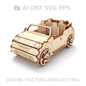 223-Speelgoedautovector voor CNC, speelgoedauto svg, vectorbestand, gesneden vectorbestand, digitale vectorkunst, cnc, cnc-bestand, cnc-patroon, cnc-snede - L223