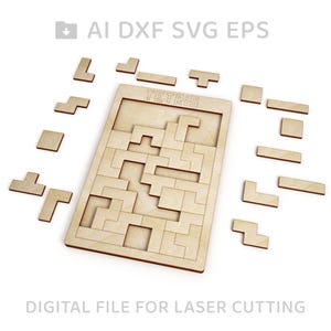 Tetris Spiel Vektor für CNC-Svg-Datei, Vektorschnittdatei, digitale Vektorkunst, cnc, cnc-Datei, cnc-Muster, cnc-Schnitt - L542