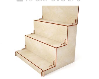 204-Aufsteller Laserschnitt Dateien. Laser cut Stand - Glowforge SVG-Datei - DXF-Datei für Laser - Laser cut pattern - L204