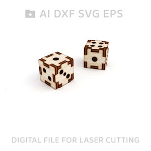 201-Kleine Würfel Vektor für CNC in der svg vektor datei und für vektor schnitt datei, digitale Vektorgrafik,cnc datei, cnc muster, cnc schnitt, Glückswürfel - L201