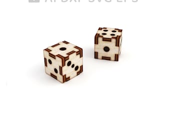 201-Smal dice vector for CNC in svg vector file and for vector cut file, digital vector art,cnc file, cnc pattern, cnc cut, luck cube - L201