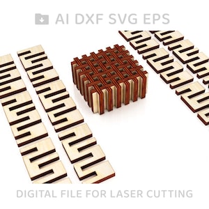 507-Puzzle-Spiele Laser Cut Datei, Lernpuzzle Laser Modell, Vektordatei, digitale Vektorkunst, Glowforge Sofort-Download - L507