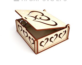 314-Wooden jewelry box for rings vector for CNC svg vector file, vector cut file, digital vector art, svg, cnc, cnc file - L314