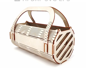 124-Wooden handbag mother day laser cut file, laser model, vector cut file, digital vector art, cnc file, instant download svg ai - L124