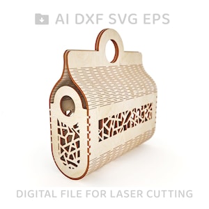120-Holz Handtasche Mutter Tag Laser geschnitten Datei, Laser Modell, Vektor Schnitt Datei, digitale Vektorkunst, Cnc Datei, sofortiger Download svg ai - L120