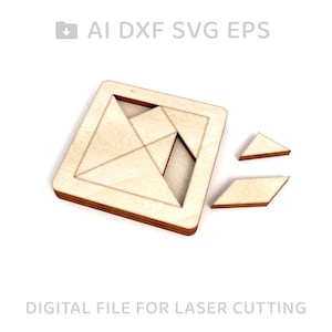 538-Puzzle-Spiele Laser Cut Datei, Lernpuzzle Laser Modell, Vektor geschnitten Datei, digitale Vektorkunst, Glowforge Sofort-Download - L538