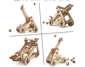 224-Toy catapult vector for CNC, toy car svg, vector file, vector cut file, digital vector art, cnc, cnc file, cnc pattern, cnc cut - L224