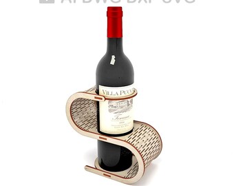 Wine box vector for CNC svg vector file, vector cut file, cnc, cnc file, cnc pattern,Wine box, Vine box, Wine gift box, wine holder -  L250