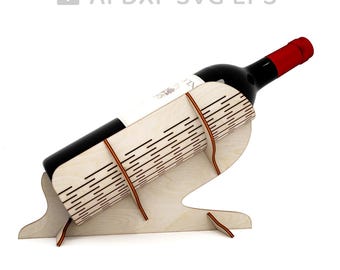 251-Wine box vector for CNC svg vector file, vector cut file, cnc file, cnc pattern,Wine box, Vine box, Wine gift box, wine holder -  L251