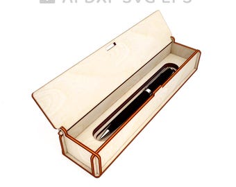500-Wooden pen case vector for CNC svg vector file, vector cut file, digital vector art, svg, cnc, cnc file, pen box, pen holder - L500