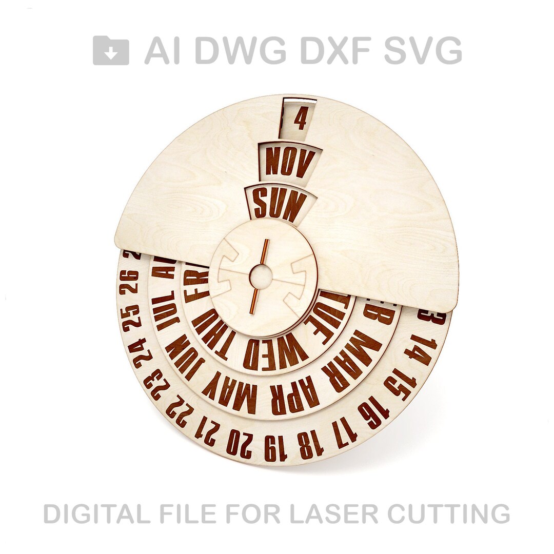 Calendar Vector for CNC Svg Vector File, Vector Cut File, Cnc, Cnc File