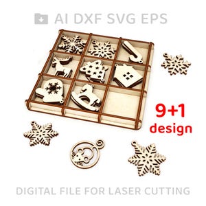 048-Christmas tree decorations vector for CNC svg vector file, vector cut file, digital vector art, svg, cnc, cnc file - L048