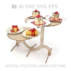024-Cake stand vector for CNC svg vector file, vector cut file, digital vector art, cnc, cnc file, cnc pattern, cnc cut -  L024
