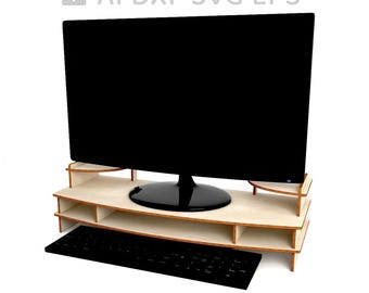 344-Wooden monitor stand vector for CNC svg vector file, vector cut file, digital vector art, cnc, cnc file, cnc pattern, cnc cut - L344