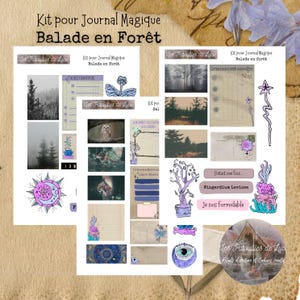 Kit pour Journal Magique - Balade en Forêt - Journaling kit - Printable