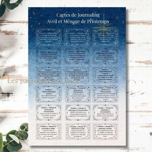 Cartes de Journaling à imprimer - Ménage de printemps et minimalisme
