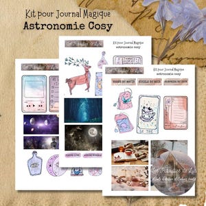 Kit pour Journal Magique - Astronomie Cosy - Journaling kit - Printable