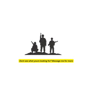 U.S Military Solider Navy Army Air Force Embroidery Digital Pes File listing for Digitizing Service, Image Digitizing Embroidery.
